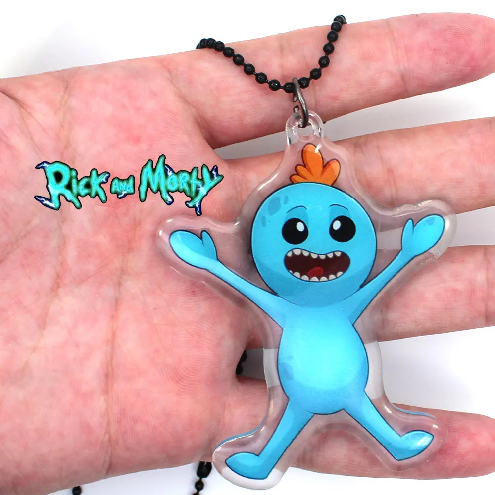 OHCOMICS новый аниме Рик и Морти милые MEESEEKS 4 5 см Пластиковый Акриловый Брелок для