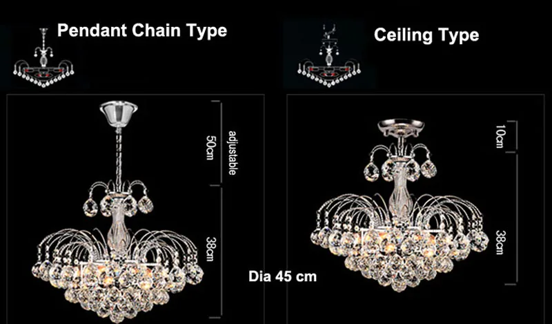 Европейская Люстра для гостиной Круглая Серебряная хрустальная лампа