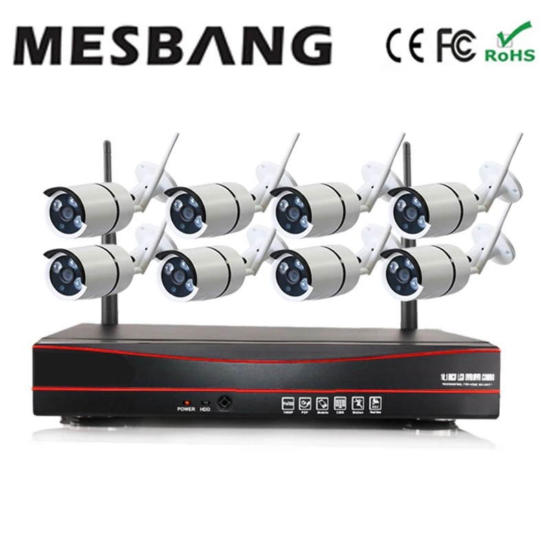 2017 Mesbang 960P Водонепроницаемая наружная wifi камера безопасности Система