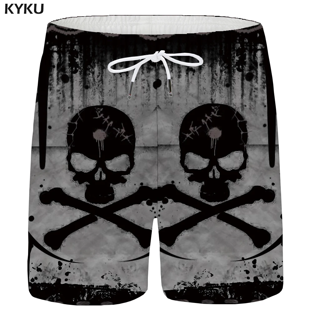 Мужские повседневные шорты KYKU серые шорты-карго с 3D-принтом | Повседневные