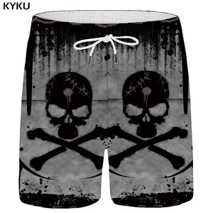 Мужские повседневные шорты KYKU, серые шорты-карго с 3D-принтом