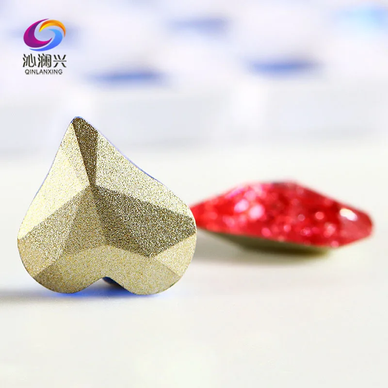 Супер красота Ледяной цветок цветной в форме сердца K9 высокое качество gass Кристалл 3D острые камни diy/дизайн