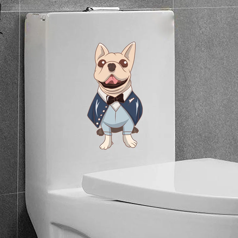 YOJA 12.1*23.2CM Cool Dog Funny BedRoom Home Decor Wall Decal Toilet Sticker T3-0509 | Дом и сад