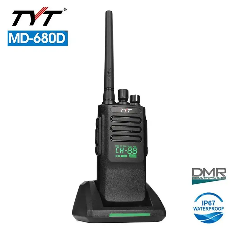 TYT MD 680D светодиодный дисплей DMR цифровой/аналоговый двухсторонний радиоприемник
