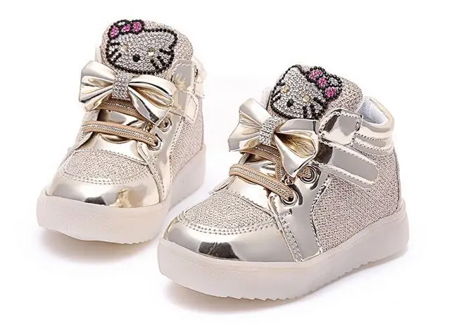 Обувь для девочек модная детская обувь на липучке с подсветкой Светящиеся