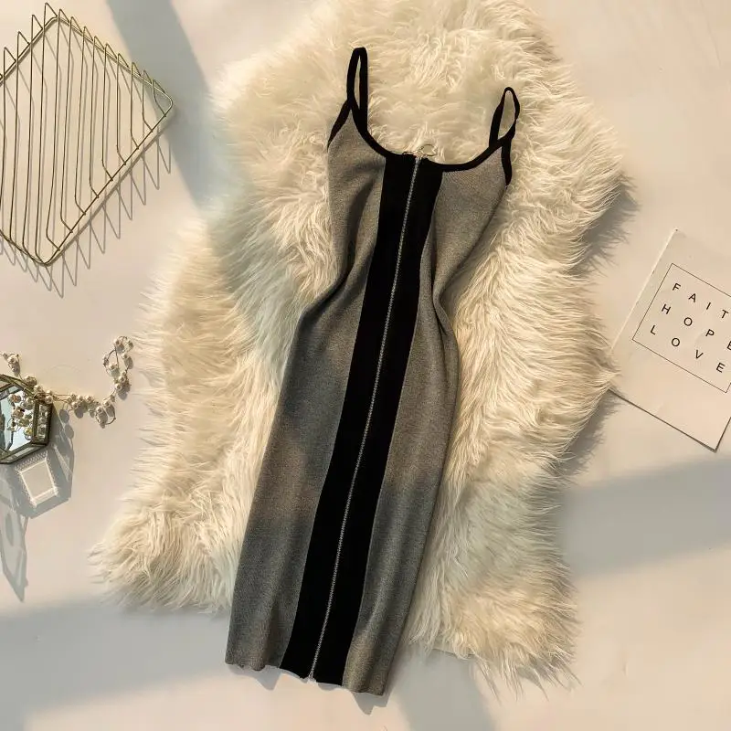 Платье на бретельках в европейском и американском стиле 2019|Женские платья| |