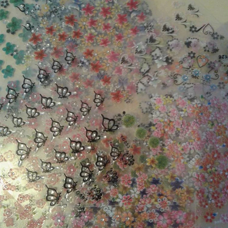 30 шт. 3D наклейки для ногтей с цветочным дизайном|sticker transfers|sticker decalnail art tips stickers |