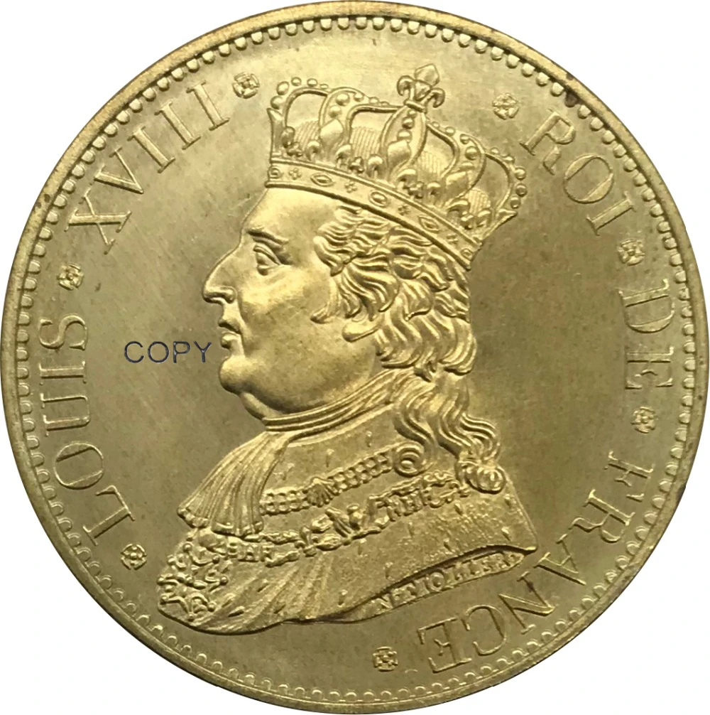 

france 1817 France 5 Francs gold coin Collectibles Brass Copy Coin