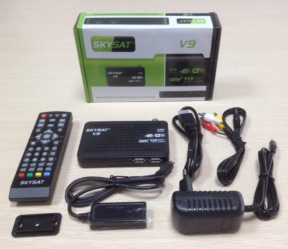  Цифра спутниковый телевизионный ресивер SKYSAT V9 Цифровой 1080 P Full HD DVB S2