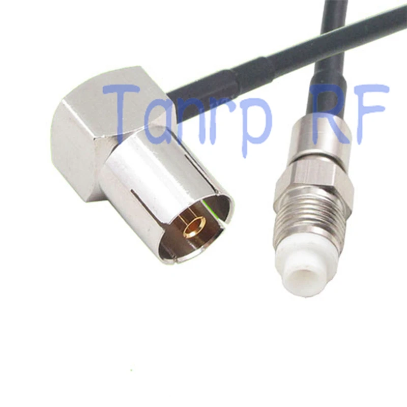 6 дюймов ТВ разъем под прямым углом 90 градусов к гнезду FME RF адаптер 15 см