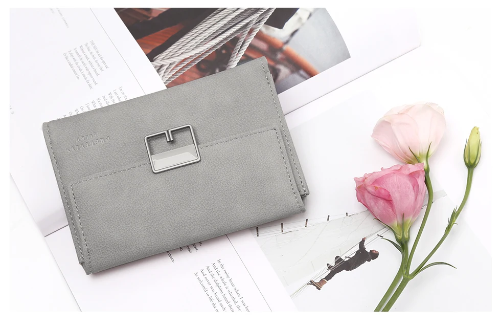 Fashion Women's Wallet Leather Female Coin Purse Short Ladies Change Purse Card Holders Luxury Brand Women Hasp Purse Money