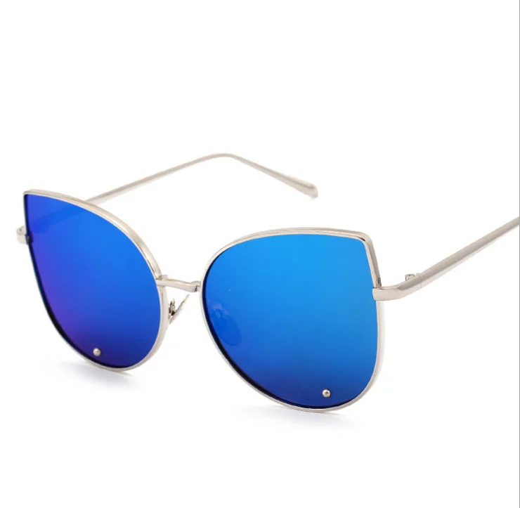 Солнцезащитные очки кошачий глаз женские в металлической оправе|brand sun glasses|designer