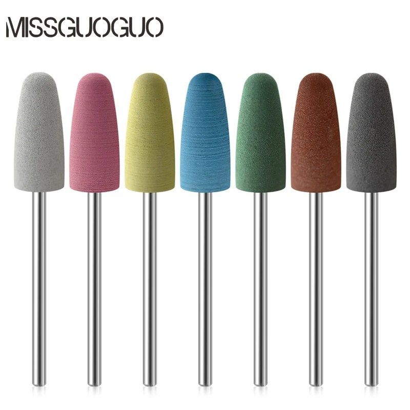 

Rubber Long Round Head Drill Bits Manicure Drill Tools Different Color Nail Equipment Manicure Drill Nail Art Tools