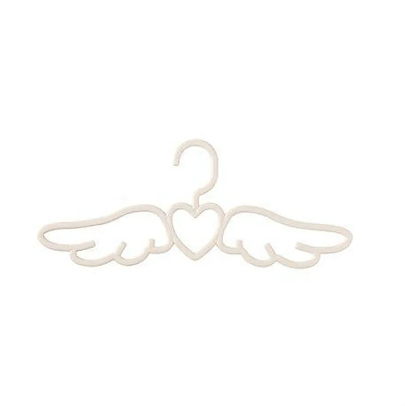 

4Pcs Angel Creative Clothes Hanger Anti-Skid Scarf Hanger Wing Plastic Cloth Hanger Solid Color Cute Clothing Durable Household