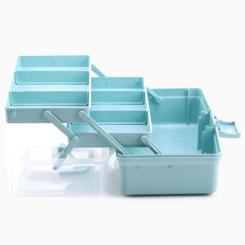 BR Home Medicine Box Portable 3-Tier Multi-purpose First Aid Storage Large Capacity Medical Kit Plastic Organizer | Дом и сад