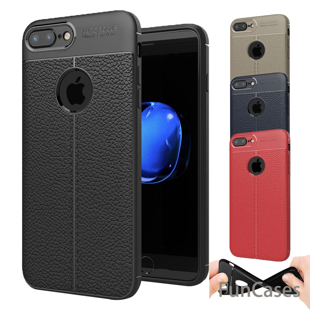 Чехол для iphone 7 plus чехол роскошный из ТПУ и силикона имитация кожи задняя крышка