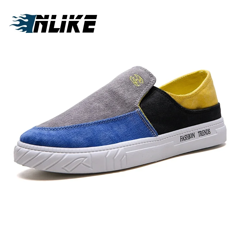 

Men Canvas Shoes Male Summer Sneakers Slip On Casual Breathable Shoes