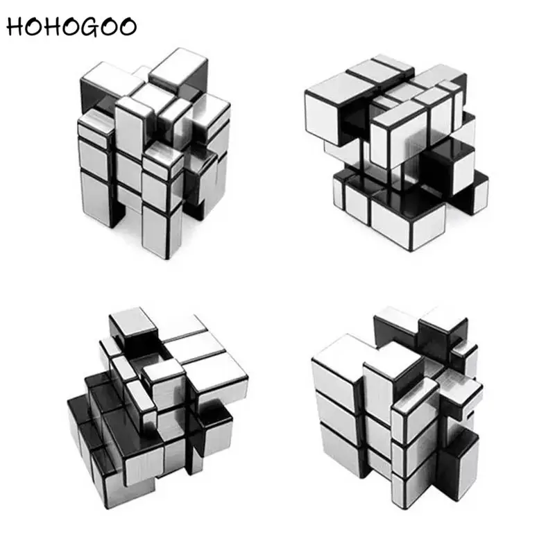 HOHOGOO 1 шт. золотой и серебряный магический зеркальный куб пластик