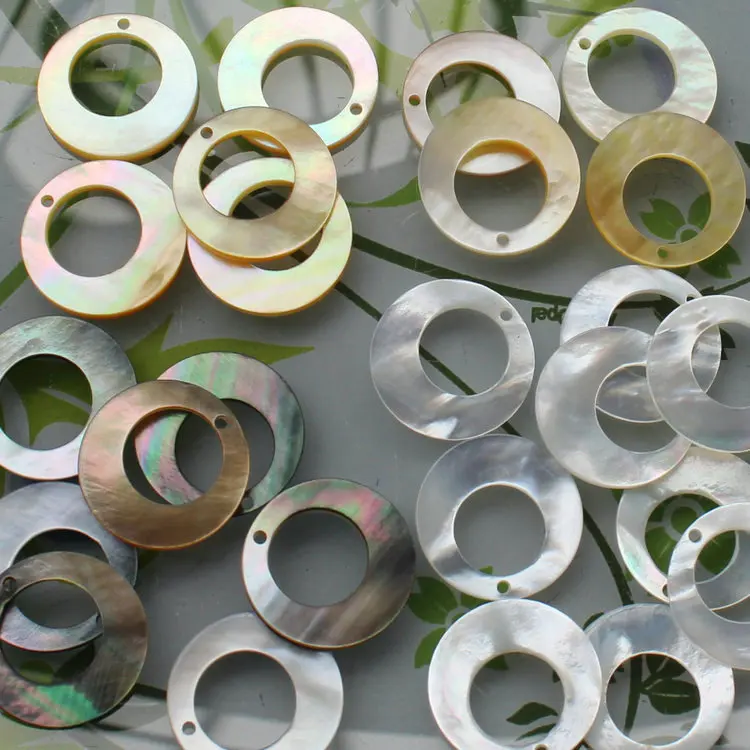 30pcs /lot 18mm Drilled Natural Round Circle Cut Mother Pearl Shell Beads of MOP for DIY Jewelry | Украшения и аксессуары