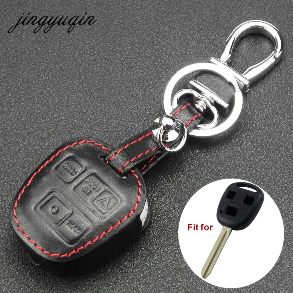 Чехол для автомобильных ключей jingyuqin кожаный чехол Toyota Tarago RAV4 Corolla Camry Celica Avalon Lexus
