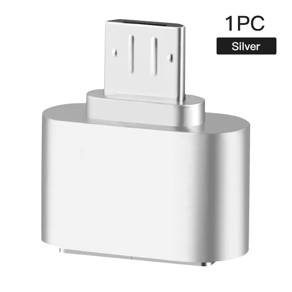 1PC Silver ACCEZZ OTG адаптер конвертер Micro USB мужчина к USB женщина для samsung Xiaomi Android телефон планшетный ПК к USB флэш-накопитель мышь - Цвет: 1PC Silver