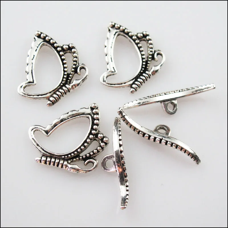 Новинка 12 комплектов тибетский серебряный браслет с милыми животными бабочками