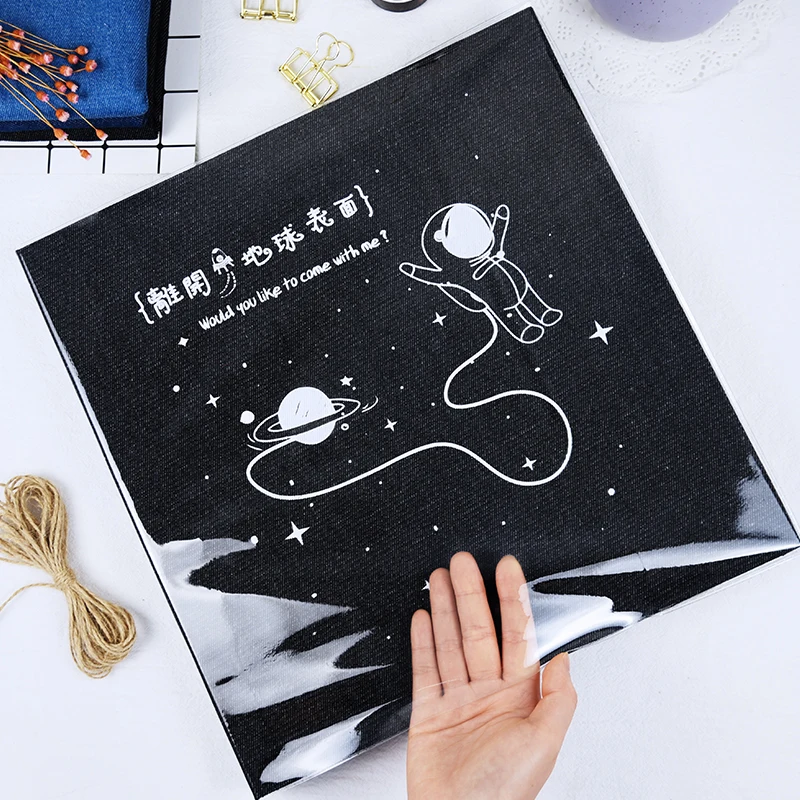 Personality Cowboy cover black sheets photo album DIY Manual Record Book Paste Baby Family Album Couple Memorial | Дом и сад