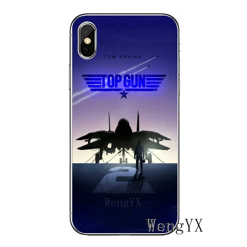 ТВ серии Топ постер оружие для Apple iPhone 8 7 plus 6s 6 plus X XR XS Max SE 5S 5c 5 4S 4 ТПУ мягкий чехол телефона - Цвет: Top-Gun-A-08