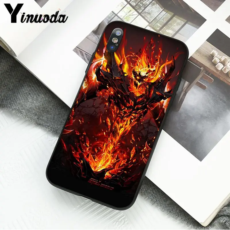 Мягкий ТПУ чехол для телефона Yinuoda Shadow Fiend Dota 2 аксессуары iPhone 5 5Sx 6 7plus 8 8Plus X XS MAX XR |