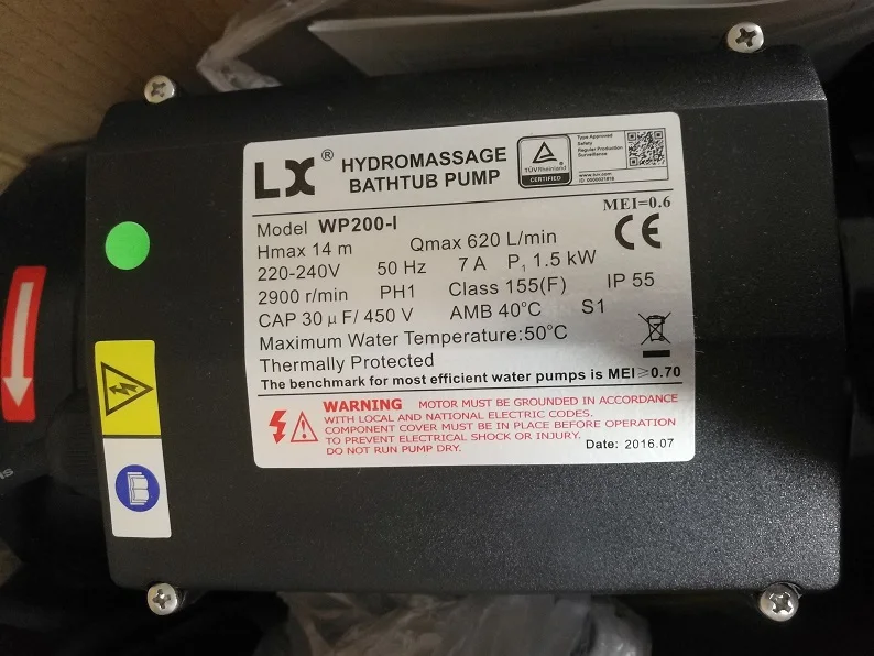 LX горячая ванна спа бассейн AMP plug pump WP200 I 2HP 1500W насос подходит для Balboa Gecko