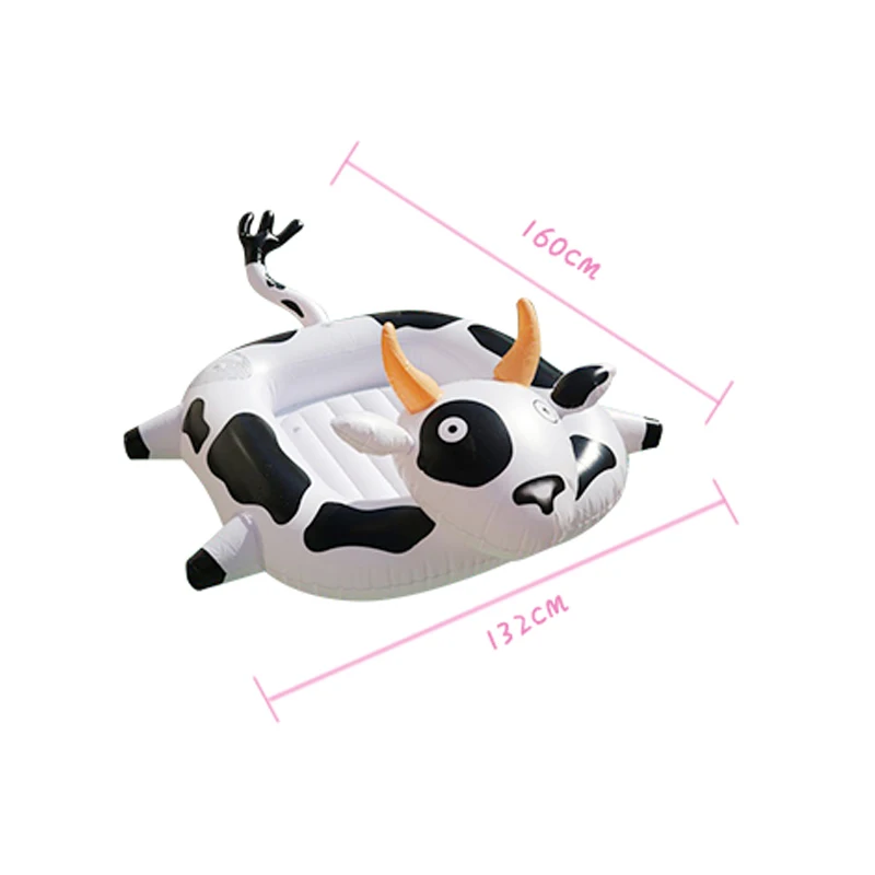 160 CM 63 Inch Inflatable Cows Baby Pool Float Children Ride-On Swimming Ring Summer Water Toys Holiday Beach Party Boia Piscina | Спорт и