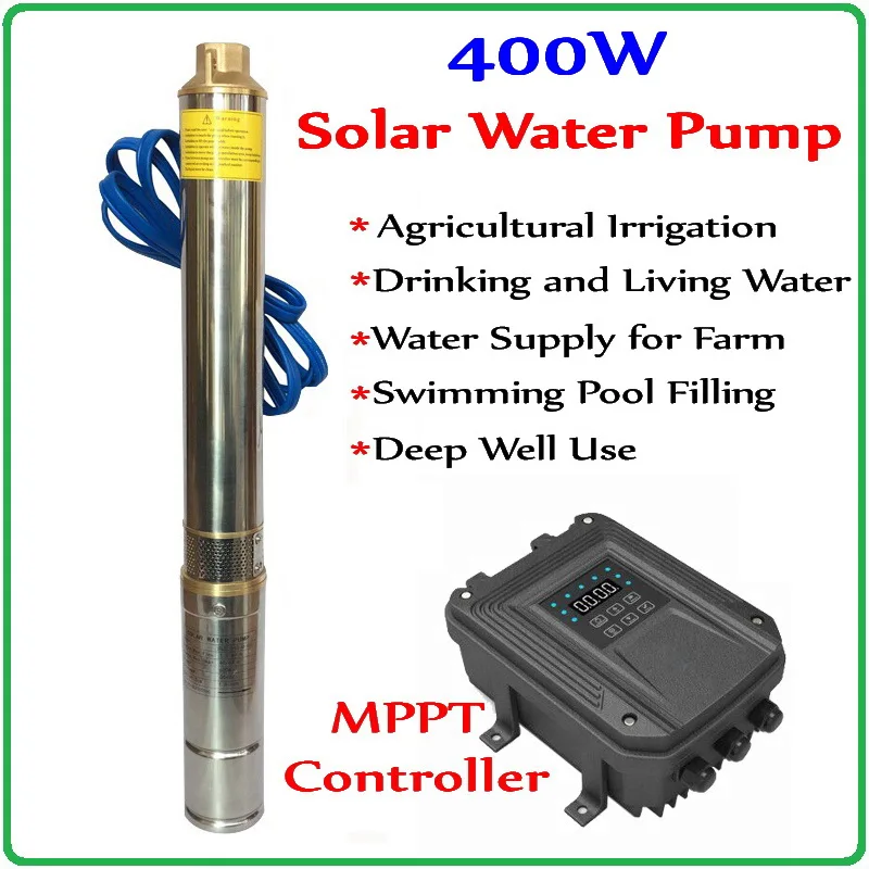 300W 400W 550W 600W DC48V Brushless high-speed solar deep water pump with permanent magnet motor for home &amp agriculture farm |
