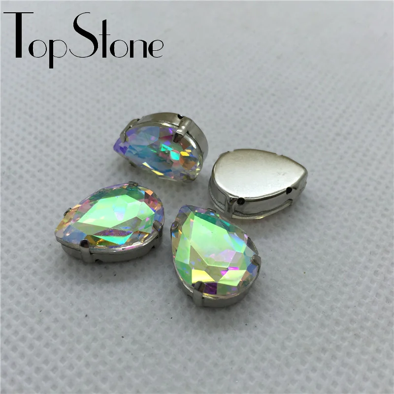Crystal AB Color Droplet Sew on Rhinestones In Claw Setting Dress Garments DIY 6x10mm 8x13mm 10x14mm 13x18mm 18x25mm 20x30mm | Дом и сад