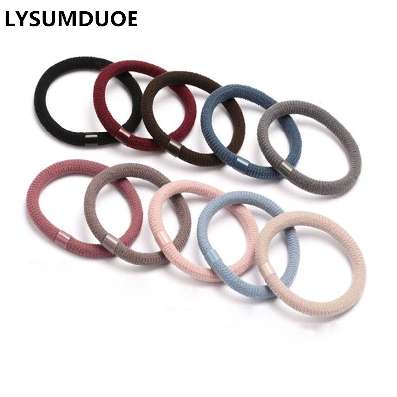 

Fashion 10Pcs Girl Hair Ring Elastic Hair Bands Women Solid Ribbon Rim Scrunchy Ponytail Holder Gift Jewelry Hair Accessories