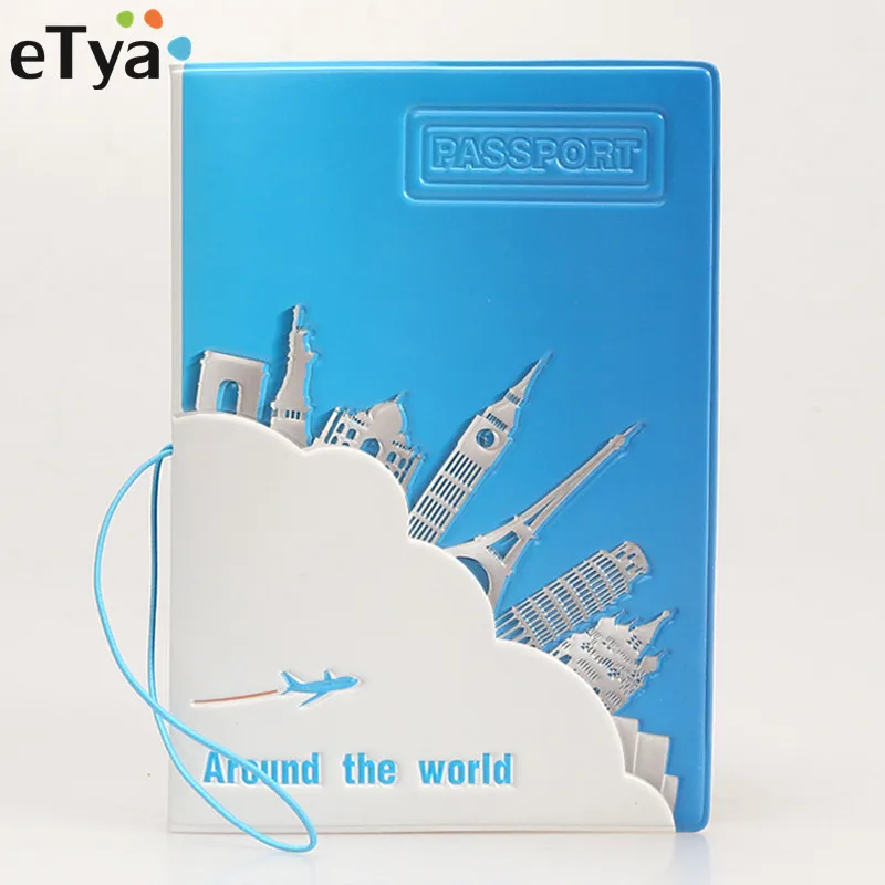 ETya, модные чехлы для паспорта, ПВХ кожа, для женщин и мужчин, для паспорта, кредитница, сумка, кошелек, кошелек, для студентов, подарок для детей