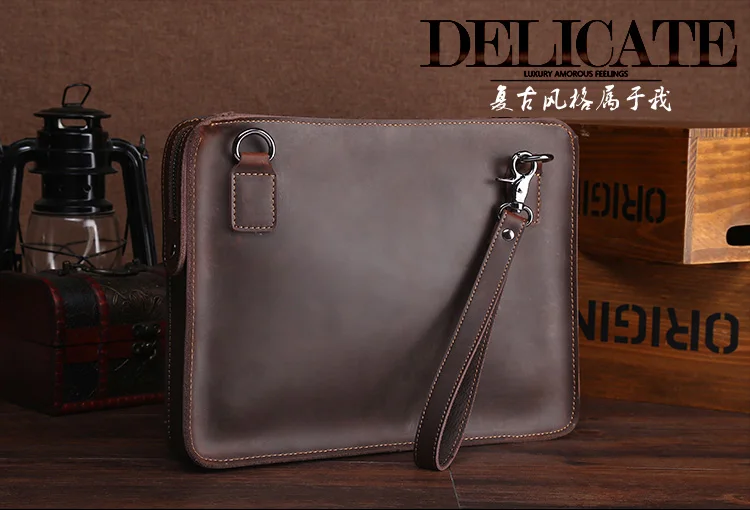 coffee 34x25 cm A4 папки для файлов для документов padfolio с ручкой Ретро Натуральная кожа Портфель Сумка для macbook планшет сумка держатель 1366 - Цвет: coffee 34x25 cm