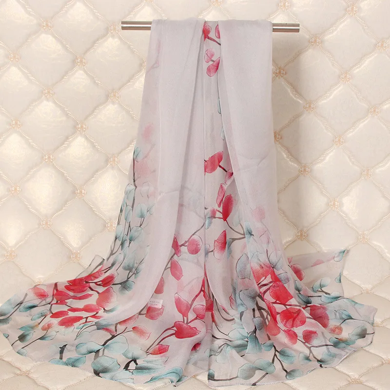 

Woman Silk Scarf Female Long Section 100% Silk Wild Spring And Autumn Winter Neck Multi-Function Silk Scarf Shawl Female C302