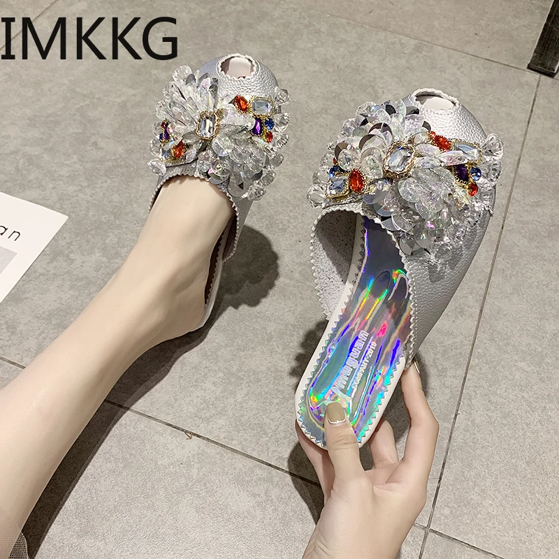 Новое поступление 2019 года тапочки женские летние сандалии шлепанцы с открытым