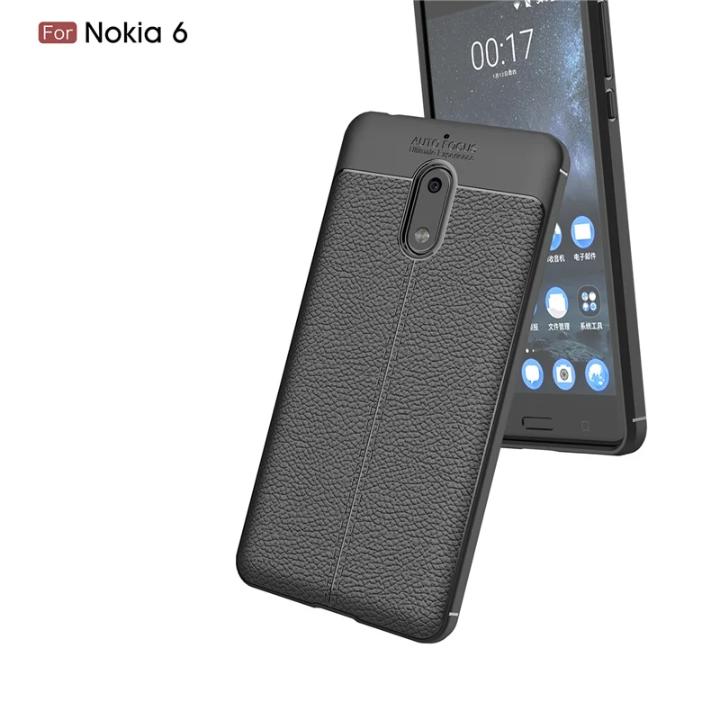 Чехол для телефона Nokia 6 роскошный чехол с зернистой текстурой мягкий силиконовый