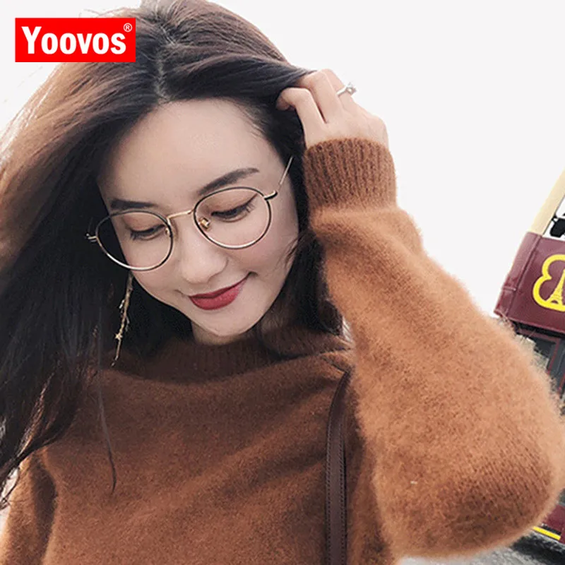 Круглые металлические солнцезащитные очки Yoovos 2021 женские винтажные брендовые