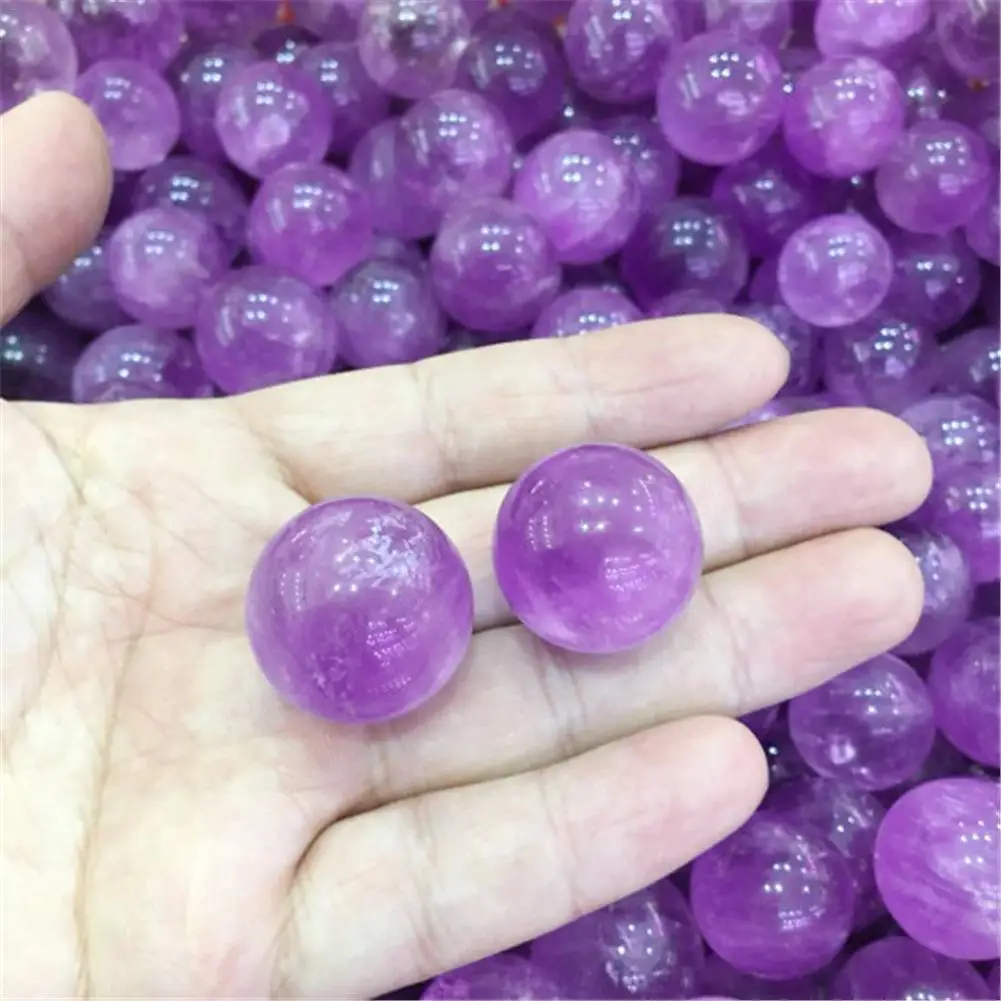 Натуральный Фиолетовый аметист шар необработанный драгоценный камень