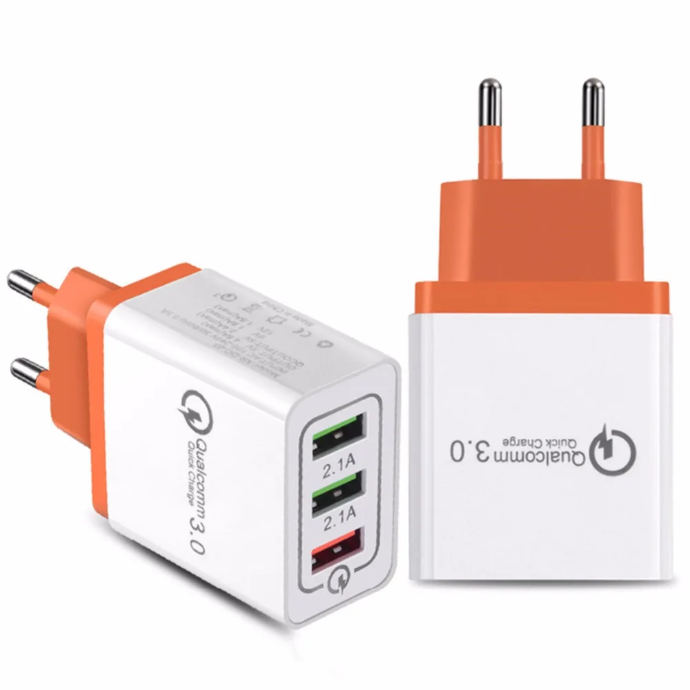 3 Порты Быстрая Зарядка 3.0 USB Зарядное Устройство Адаптер Питания для iPhone iPad Samsung