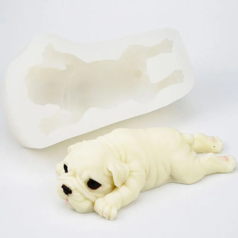 Силиконовая 3D форма Shar Pei Dog для помадки инструменты украшения тортов шоколада