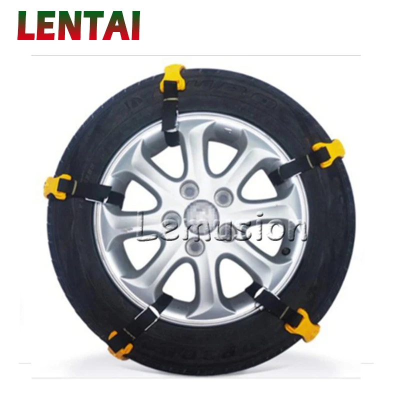 LENTAI 10Pcs Car Wheel Tyre Anti-skid TPU Chains For Toyota Corolla c-hr Avensis RAV4 Auris Honda Civic Accord Fit CRV Nissan