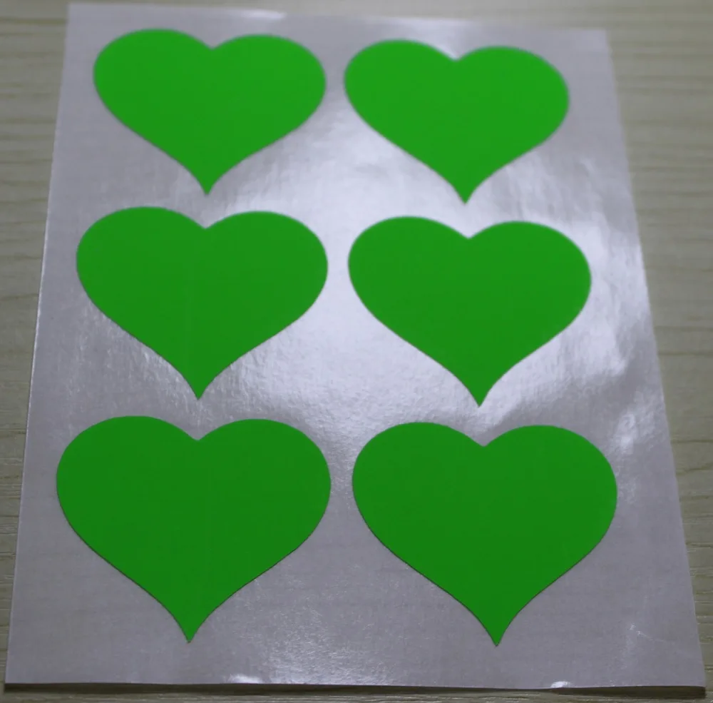 3 8 см большая неоновая зеленая наклейка в форме сердца s сердца|love heart|stickers