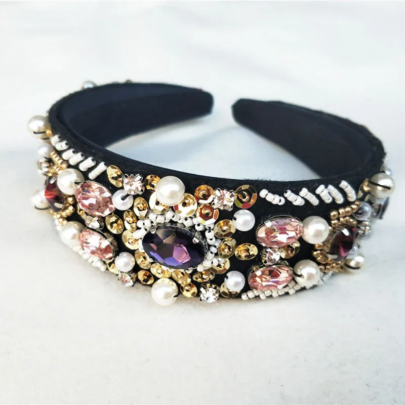Женская повязка на голову с блестками|wedding accessories|fashion jewelry headbandsjewelry headband |
