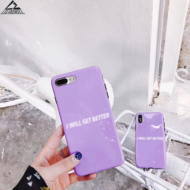 Простые английские чехлы для телефонов с буквенным принтом чехол iPhone 6 7 8 6s plus X coque