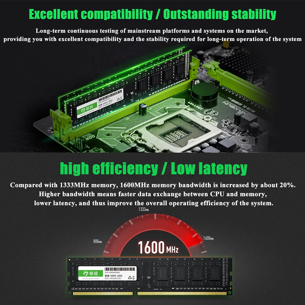MAXSUN F1 RAMs DDR3 4 ГБ/8 ГБ настольная память 1600 МГц напряжение памяти 1 5 в 11 28 пожизненная