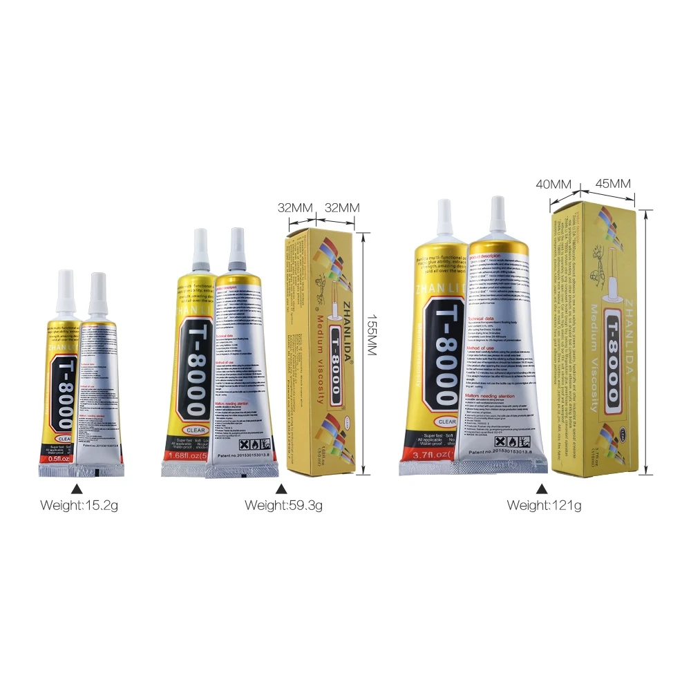 

15 Ml 50ml 110ml T8000 Cell Phone Adhesive Glue For Mobile Touch Screen