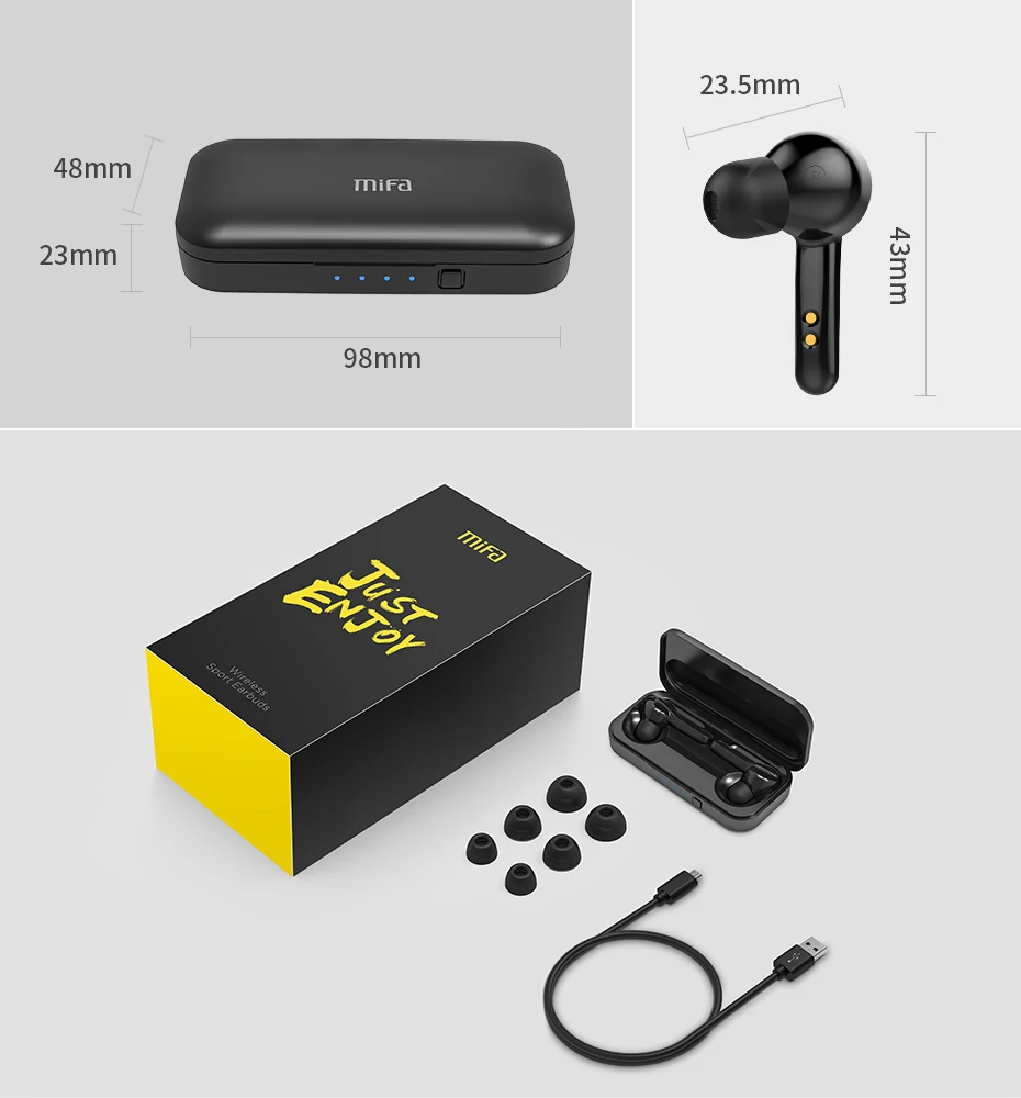 Mifa X3 TWS, беспроводные наушники, bluetooth 5,0, гарнитура, настоящие беспроводные стерео наушники с шумоподавлением, наушники с микрофоном, громкая связь, вызов